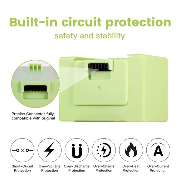 14.4V 3200mAh i7 Battery Replacement for iRobot Roomba e and i Series 7 i7+ i8 - Picture 2 of 6